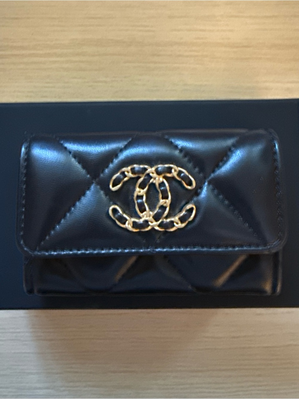 Authentic Chanel 19 Trifold wallet